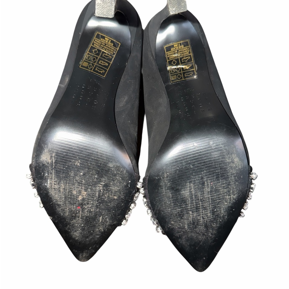 White House Black Market Black Heels with Sparkling Accents - Picture 4 of 4